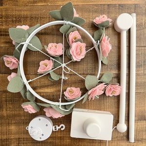 Pottery Barn Kids Pink and Green Floral Mobile